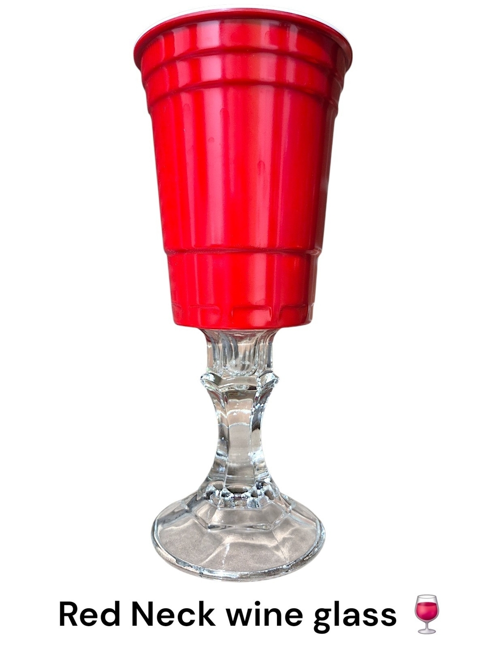 Red Neck Wine Glass – Red Party Wine Cup